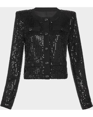 Ramy Brook Anna Sequined Jacket - Black