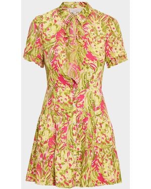 Cinq À Sept Kari Daisy Swirl Mini Dress - Yellow