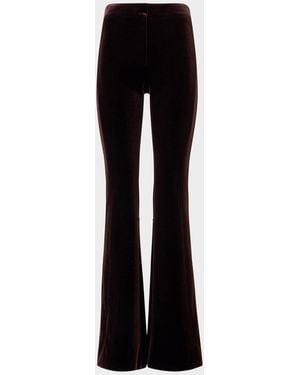 Akris Faris Neoprene Velvet Bootcut-Leg Pants - Black