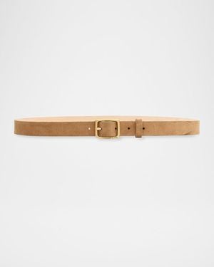 Rag & Bone Baby Boyfriend Suede Belt - White