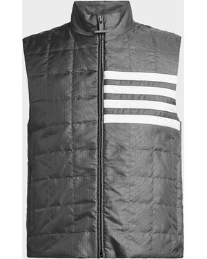 Thom Browne Apos;S Lightweight 4-Bar Quilted Ripstop Liner Vest - Gray