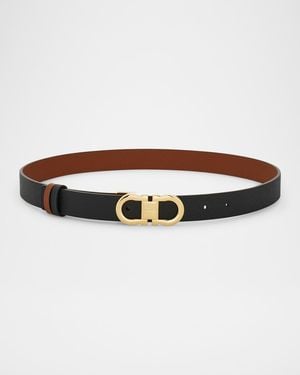Ferragamo Reversible Gancini Leather Belt - Brown