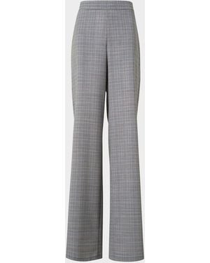 Akris Filibert Prince Of Wales Check Cool Wool Pants - Gray