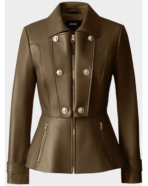 Mackage Agatha Quilted Mixed-Media Hooded Down Jacket - Green