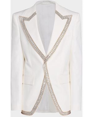 DSquared² Apos;S 70S Glam Stud-Trim Blazer - White