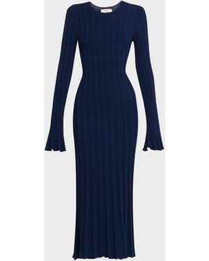 Sea Rhea Cable-Knit Midi Dress - Blue