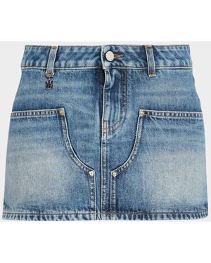 Amiri Denim Carpenter Mini Skirt - Blue