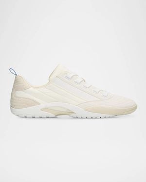 Lanvin Apos;S Suede & Leather Quilted Runner Sneakers - Natural