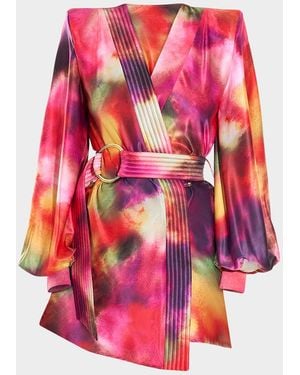 Zhivago Cala Conta Tie-Dye Mini Dress - Red