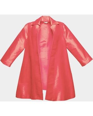 Frances Valentine Charlotte Open-Front Trapeze Topper - Red
