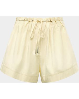 Et Ochs Ripley Pintuck Drawstring Shorts - Natural