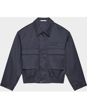 Helmut Lang Apos;S Cotton Flap-Pocket Bomber Jacket - Blue