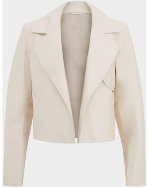 Gorski Select Lamb Leather Open-Front Jacket - Natural