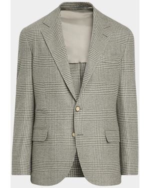 Brunello Cucinelli Apos;S Glen Plaid Single-Breasted Sport Coat - Green