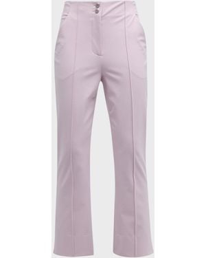 Veronica Beard Kean Cropped Tailored Pants - Pink