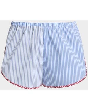 Solid & Striped The Lester Stripe Shorts - Blue