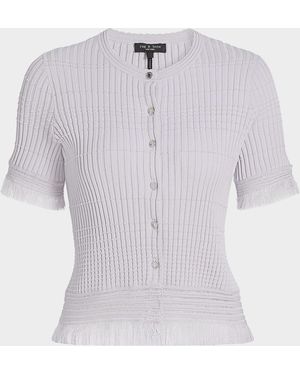 Rag & Bone Ayan Fringe Cardigan - White