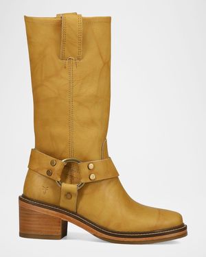 Frye Kate Harness Leather Mid-Calf Boots - Multicolor