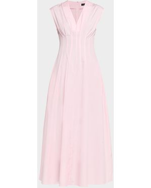 Rag & Bone Ines Sleeveless Poplin Maxi Dress - Pink