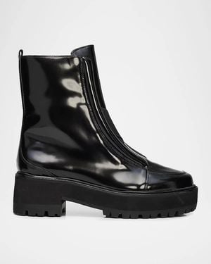 Alexandre Birman Joanna 45Mm Patent Leather Booties - Black