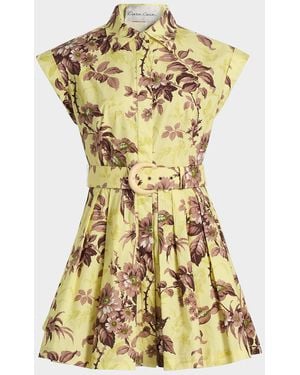 Cara Cara Octavia Floral Mini Dress - Metallic