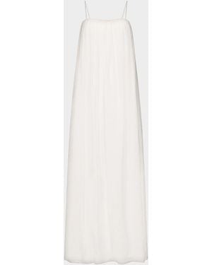 Twp Shirred Column Maxi Dress - White