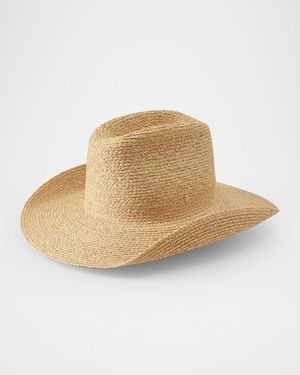 Helen Kaminski Adeline Briaded Raffia Cowboy Hat - Natural
