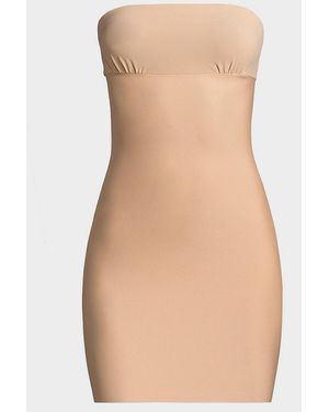 Commando Two-Faced Tech Strapless Control Shapewear Slip - Natural