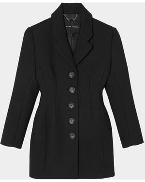 Marc Jacobs Strong-Shoulder Blazer Mini Dress - Black