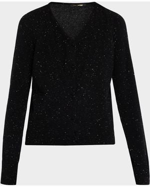 Kobi Halperin Heather Shimmer Cashmere Sweater - Black