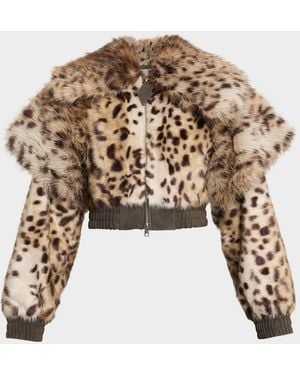 AKNVAS Valde Faux Fur Bomber Jacket - Multicolor