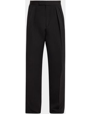 Tom Ford Apos;S Straight-Leg Double-Pleated Pants - Black