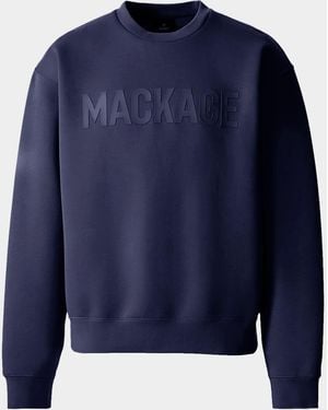 Mackage Apos;S Julius Lg Logo Cotton-Blend Sweatshirt - Blue