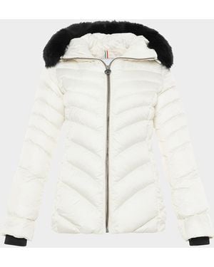 Gorski Down Apres-Ski Jacket With Detachable Toscana Lamb Hood Trim - Black