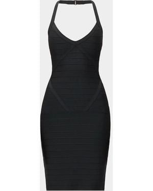Hervé Léger The Opening Night Knee-Length Dress - Black