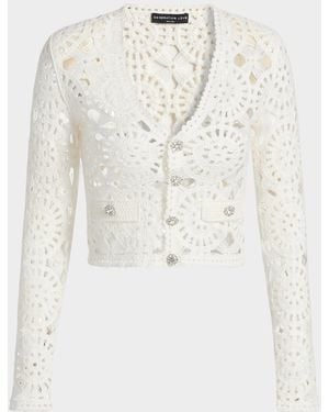 Generation Love Melody Crochet Cardigan - White