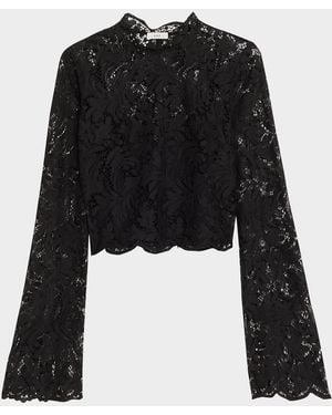 A.L.C. Margot Lace Top - Black