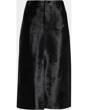 Kobi Halperin Cindy Calf Hair Pencil Skirt - Black