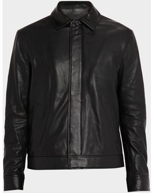 Jonathan Simkhai Apos;S Landon Collared Leather Jacket - Black