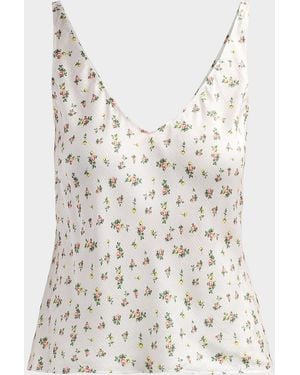 Cami NYC Rory Hammered Floral Camisole - White