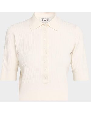 Twp Ribbed Short-Sleeve Top - Natural