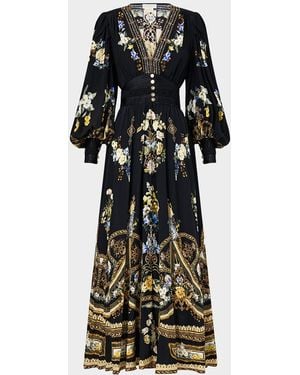 CAMILLA Shaped Waistband Maxi Dress - Multicolor