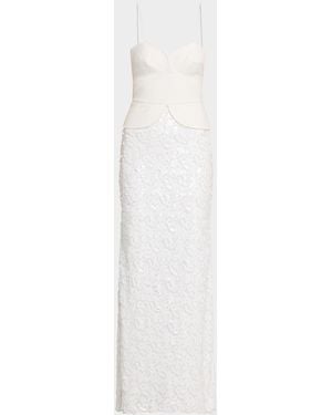 Acler Femme Fatale Pryde Column Maxi Dress - White