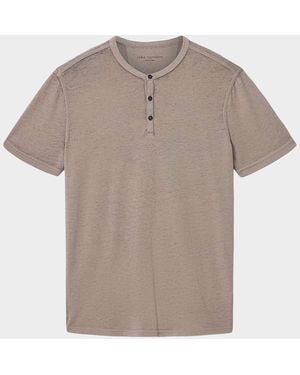 John Varvatos Apos;S Duke Short-Sleeve Henley - Gray