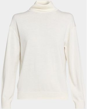 Jonathan Simkhai Aaliyah Turtleneck Wool Sweater - White