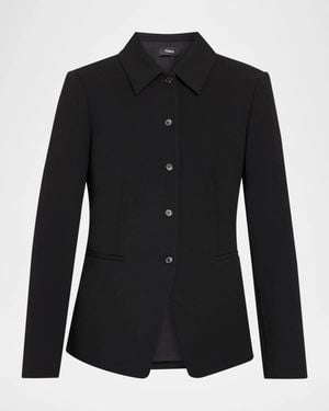 Theory Cutaway Single-Breasted Jacket - Black