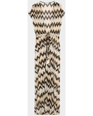 Ramy Brook Katherine Chevron Knit Maxi Dress - Metallic