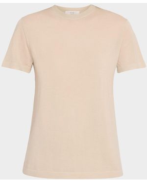Co. Cashmere Knit Short-Sleeve Shirt - Natural