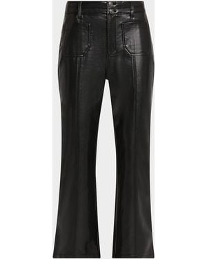 Cinq À Sept Vegan Leather Kick-Flare Pants - Black