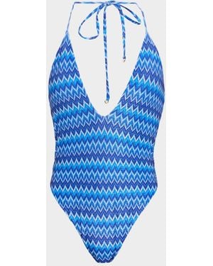 Ramy Brook Wave Electra One-Piece Swimsuit - Blue